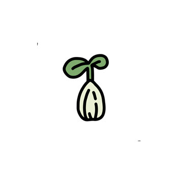 Graine qui germe, symbole de semences reproductibles