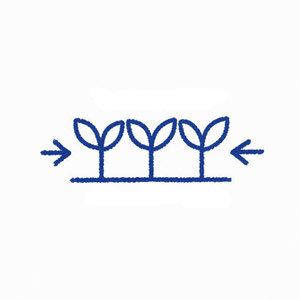 Pictogramme : plantation trop serrée