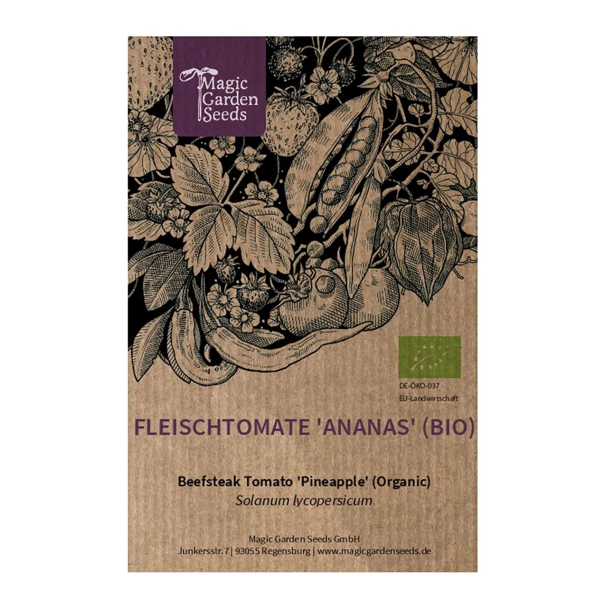 Fleischtomate 'Ananas' (Solanum lycopersicum) Bio Saatgut