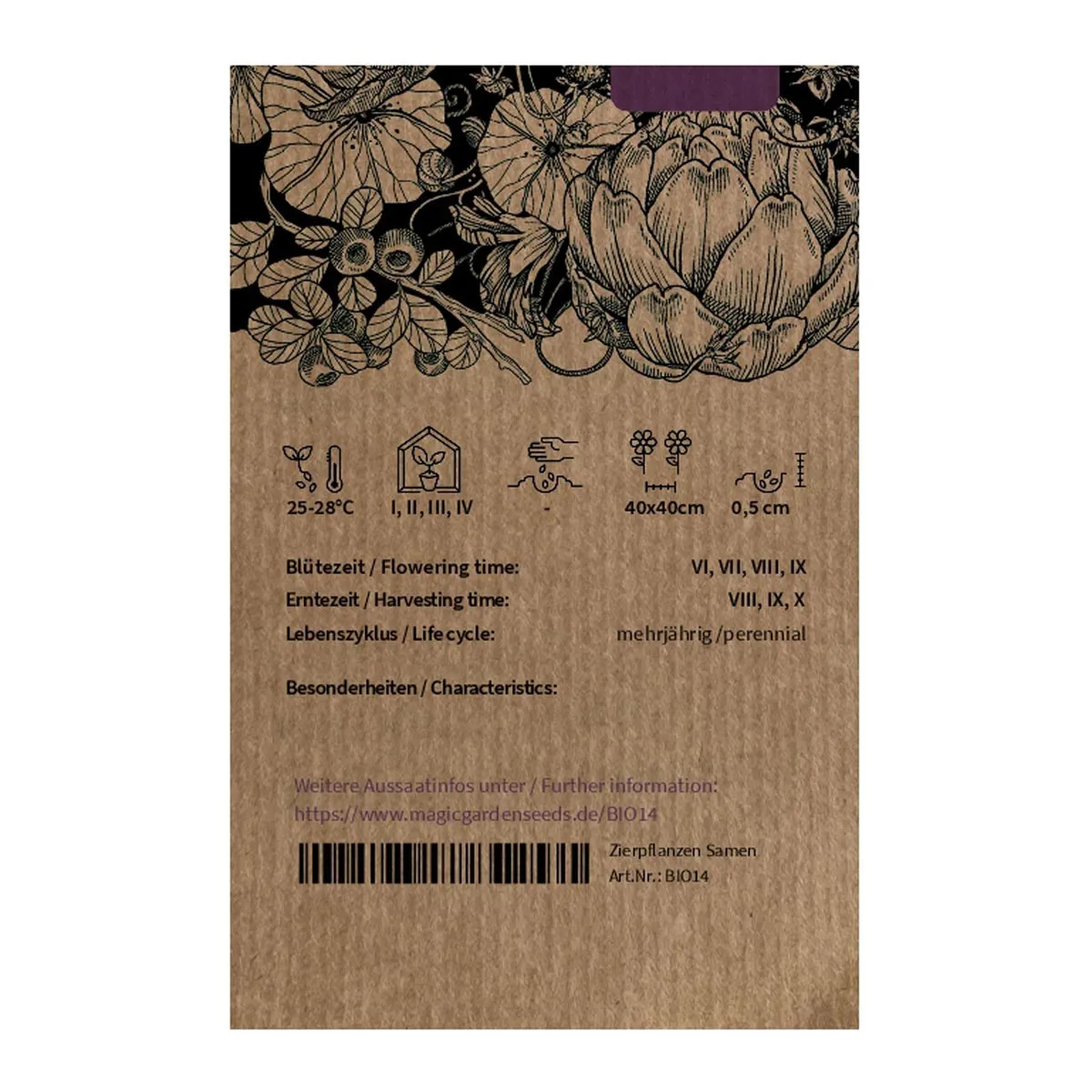 Rote Spitzpaprika 'Marconi Rosso' (Capsicum annuum) Bio Saatgut