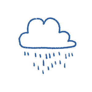 Nuage de pluie symbolisant les besoins en eau des plantes