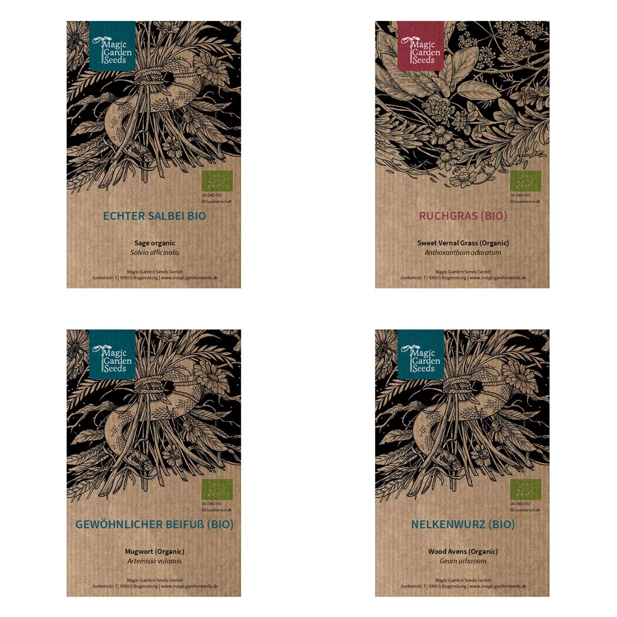 Aromatische Kräuter für das rituelle Räuchern (Bio) - Samen-Geschenkset