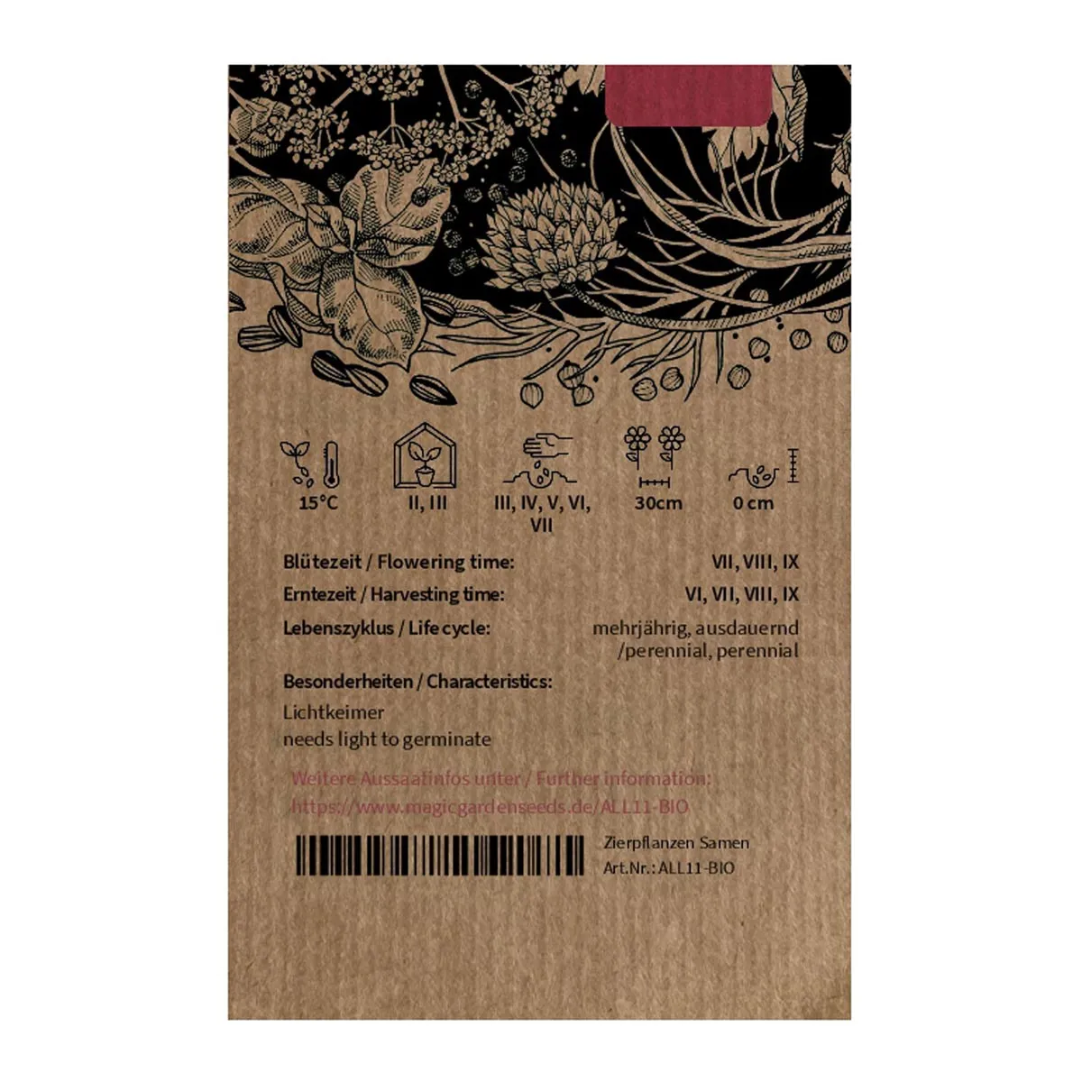 Schnittknoblauch (Allium tuberosum) Bio-Saatgut
