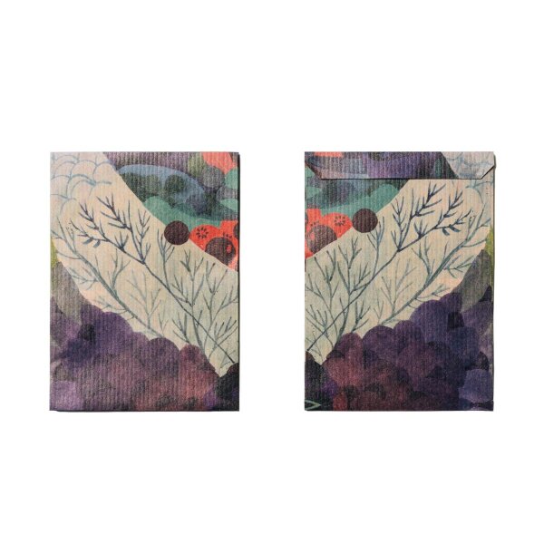 Pochettes cadeaux - 40 pochettes en papier multicolores / sachets plats avec le motif : Forêt de myrtilles