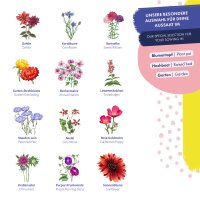 Graines de fleurs - 12 variétés de fleurs résistantes - sauvages & colorées - kit de semences pour débutants