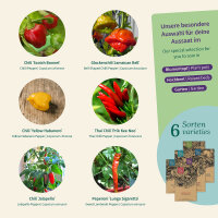 Chilli Selection from Mild to Hot – Seed Set No. 6