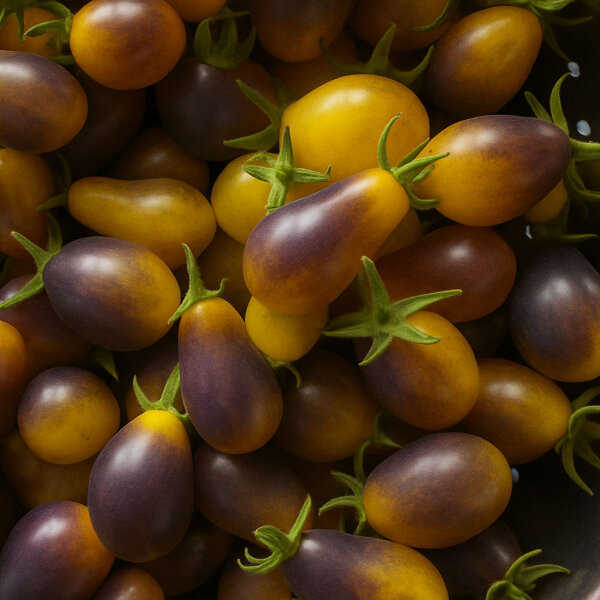 Tomate cocktail jaune-violet Indigo Pear Drops (Solanum lycopersicum)  graines